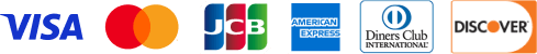 VISA / MasterCard  / JCB / AMERICAN EXPRESS / Diners Club International / DISCOVER NETWORK