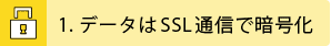 データはSSL 通信で暗号化